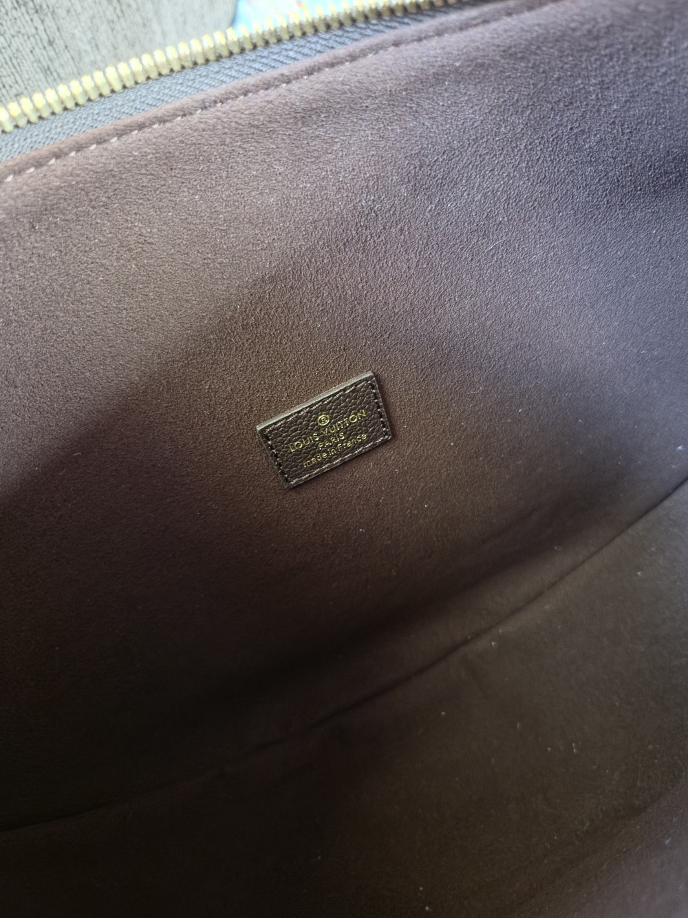 Chocolate Brown Embossed Crescent Shoulder Bag - Picture 6 of 10